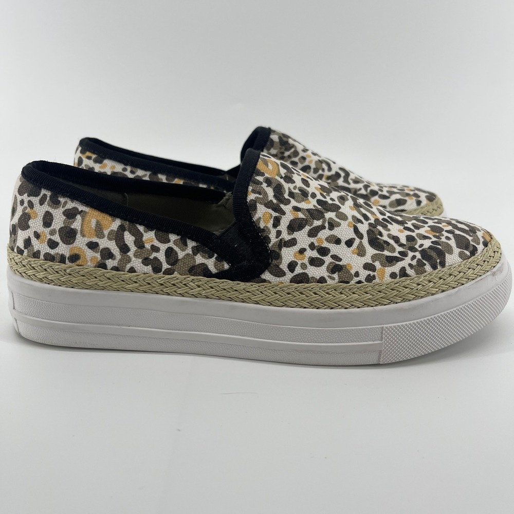 Tommy Bahama Painter Leopard Print Slip On‎ Espadrille Platform Sneakers